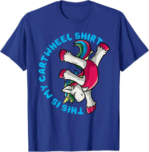 Gymnastics Girl This Is My Cartwheel Shirt Unicorn Gymnast T-Shirt - T-Shirt | Royal
