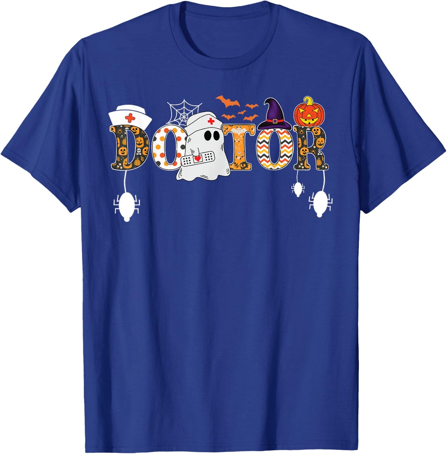 Halloween Doctor Halloween Scrub Tops Nursing Ghost Women's T-Shirt - T-Shirt | Royal