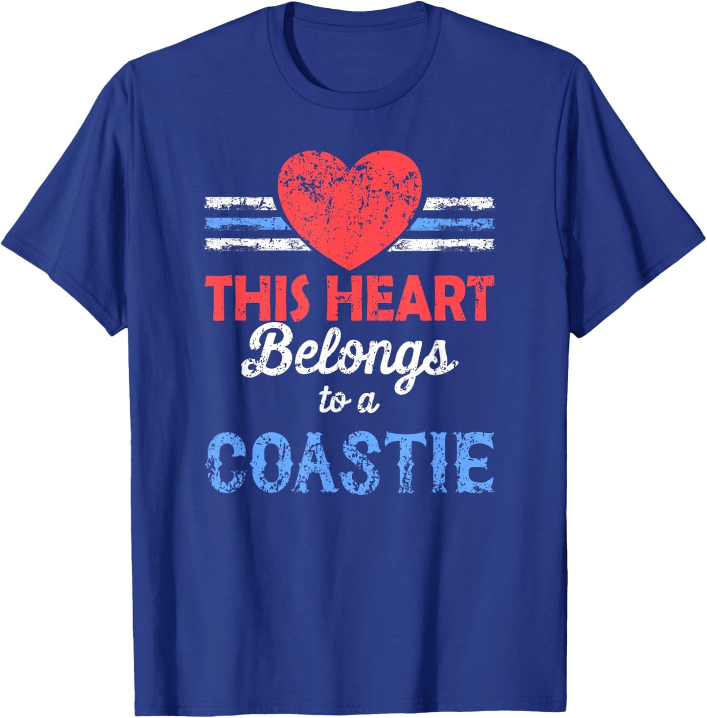 This Heart Belongs to a Coastie U.S. Coastguard Military T-Shirt - T-Shirt | Royal