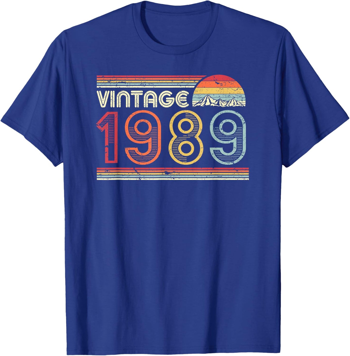 1989 Vintage Shirt, Birthday Gift . Retro Style T-Shirt - T-Shirt | Royal