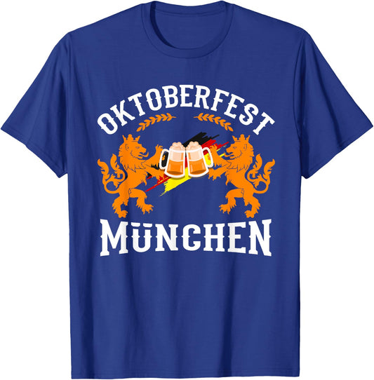 Oktoberfest München Germany German Flag Beer Drinking Gift T-Shirt - T-Shirt | Royal