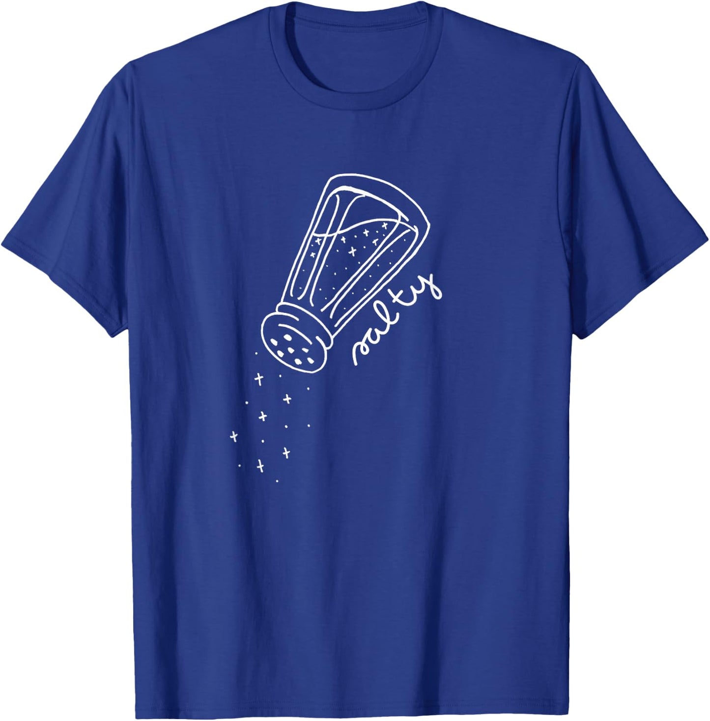 Salty Graphic Original Design Salt Shaker Funny T-Shirt - T-Shirt | Royal