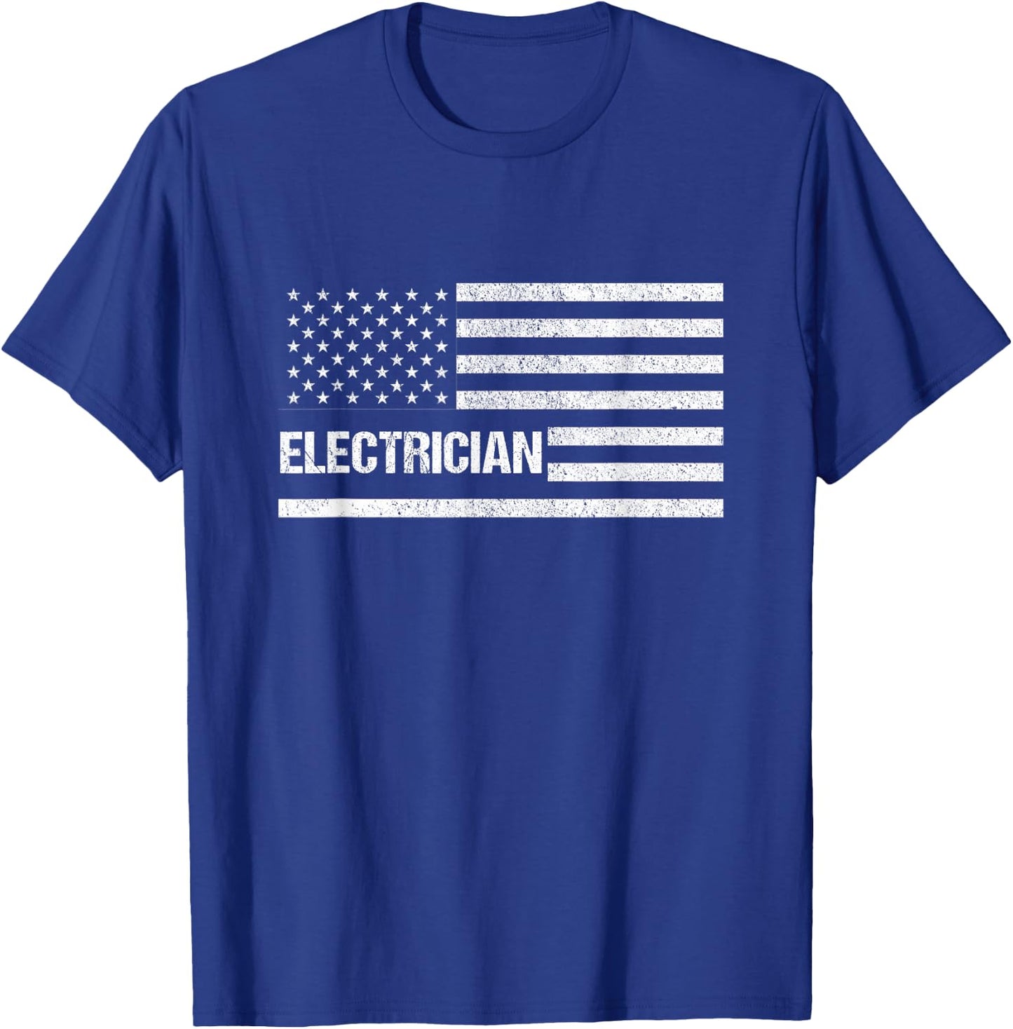 Proud American Electrician Shirt for Electricians T-Shirt - T-Shirt | Royal