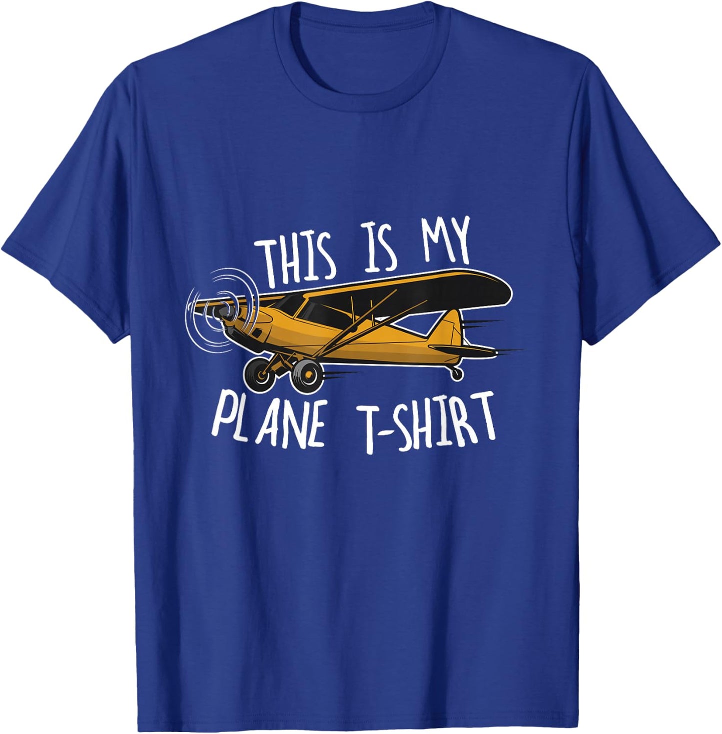 Funny Pilot Airplane This is My Plane T-Shirt - T-Shirt | Royal