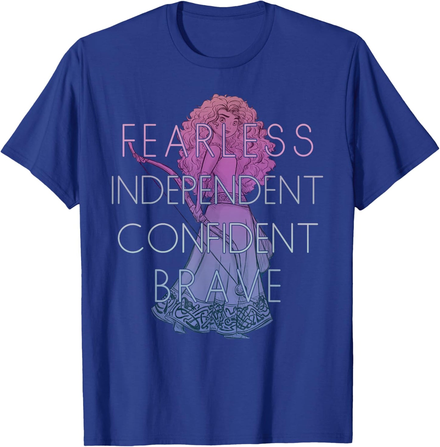Disney Brave Merida Fearless Independant Confident T-Shirt - T-Shirt | Royal