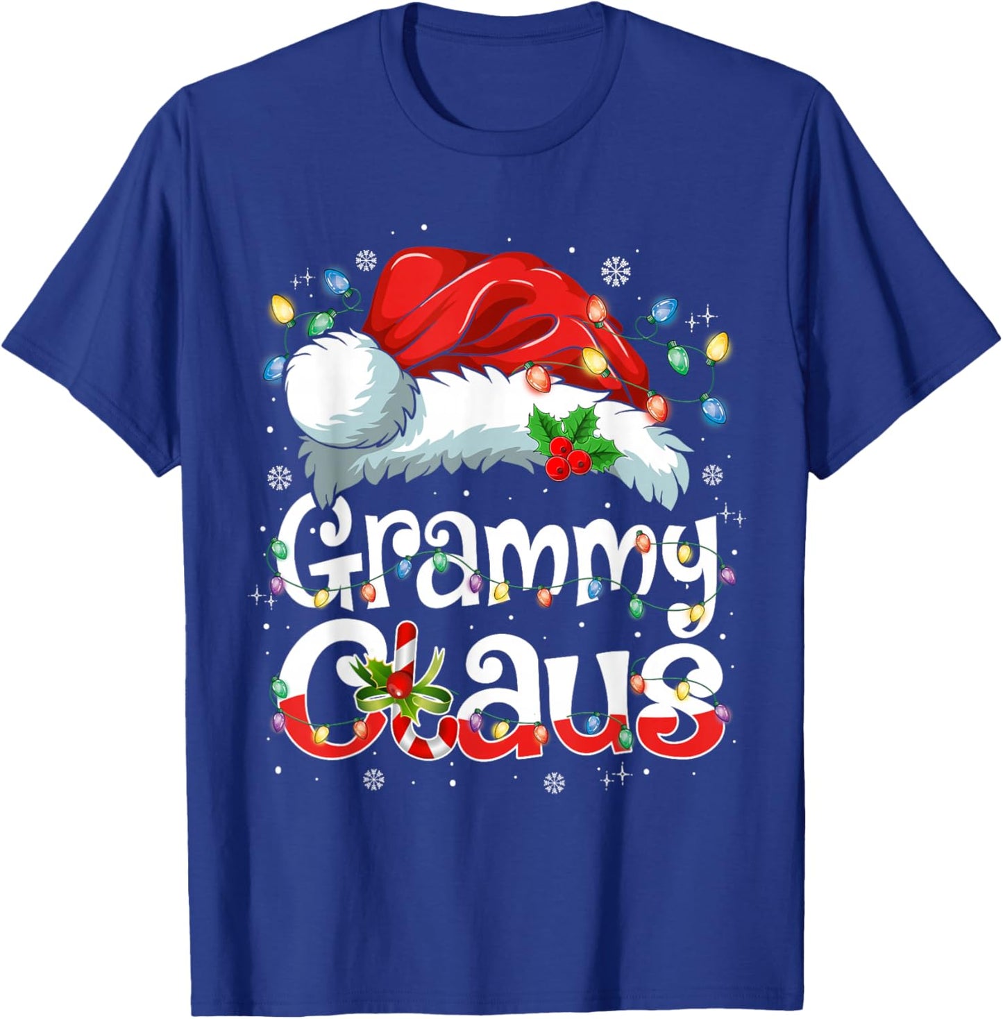 Grammy Claus Xmas Santa Matching Family Christmas Pajamas T-Shirt - T-Shirt | Royal