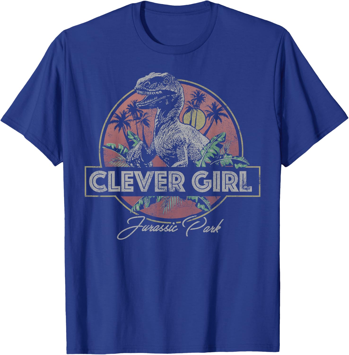 Jurassic Park Raptor Clever Girl Vintage Small T-Shirt - T-Shirt | Royal