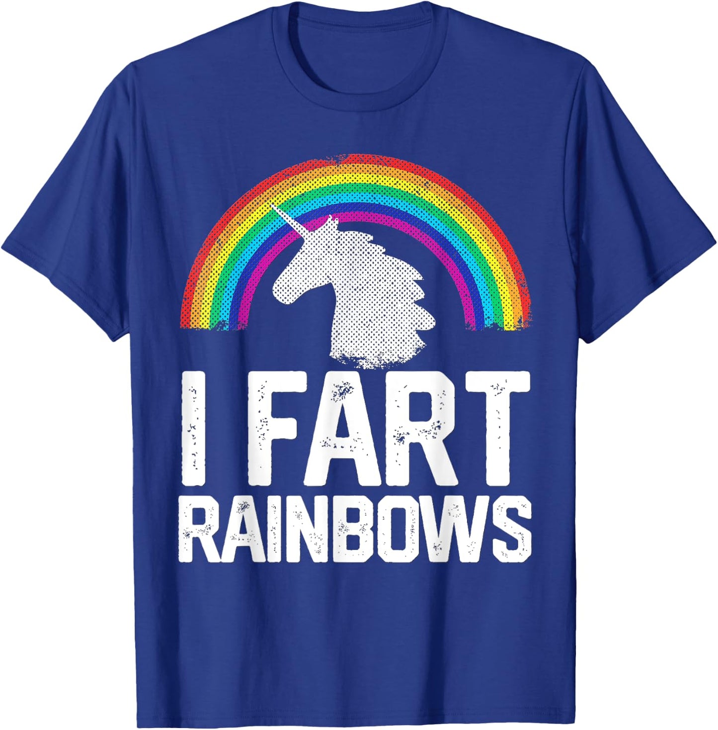 Funny Rainbow Unicorn I FART Gag Gift Joke T Shirt Women Mom T-Shirt - T-Shirt | Royal