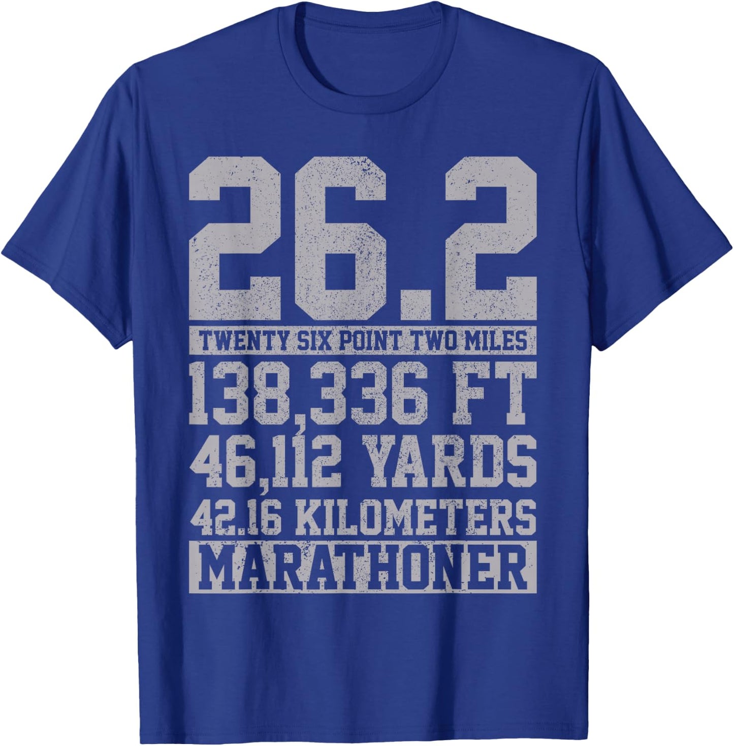 Marathon - 26.2 Miles Running Runner Shirt Gift T-Shirt - T-Shirt | Royal
