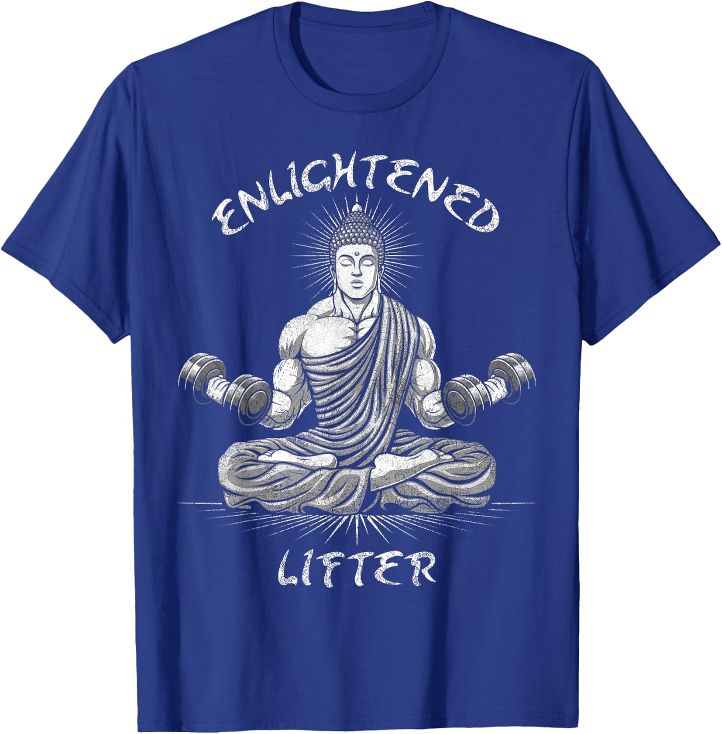 Enlightened Lifter Funny Workout Gym Weightlifting Anime T-Shirt - T-Shirt | Royal