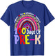 100 Days of Pre-K Happy 100th Day of School Rainbow Leopard T-Shirt - T-Shirt | Royal