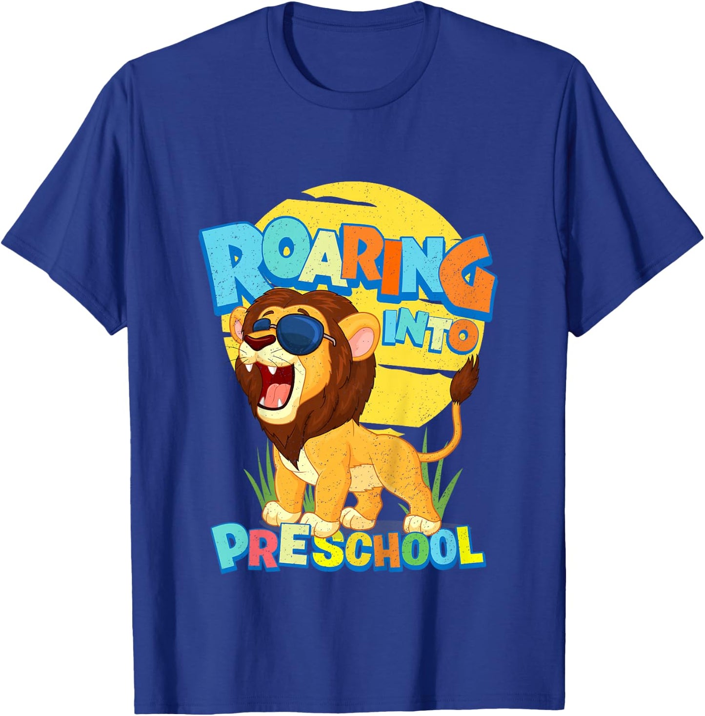 First Day of PRE-K Lion Back to School Preschool Safari Gift T-Shirt - T-Shirt | Royal