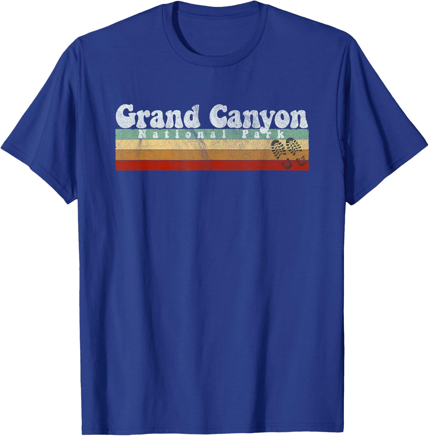 Vintage Grand Canyon Retro T Shirts -Adults and Kids Blue Short Sleeve Small T-Shirt - T-Shirt | Royal