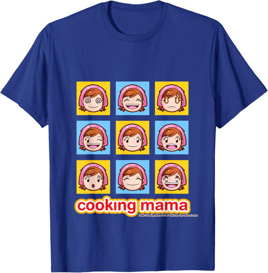 Cooking Mama Faces color T-Shirt - T-Shirt | Royal