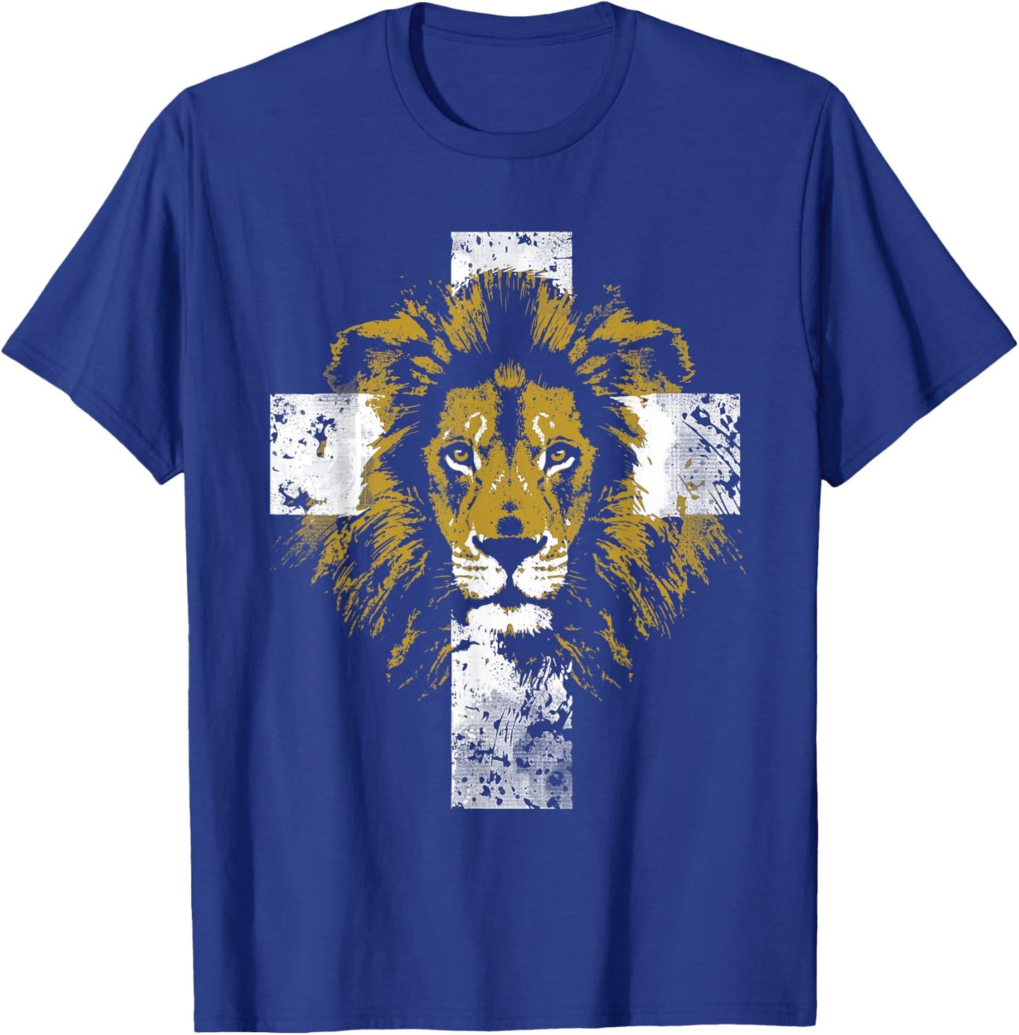 Lion of Judah Cross Christian T-Shirt - T-Shirt | Royal