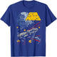 Star Wars Millennium Falcon TIE Fighters Battle T-Shirt - T-Shirt | Royal