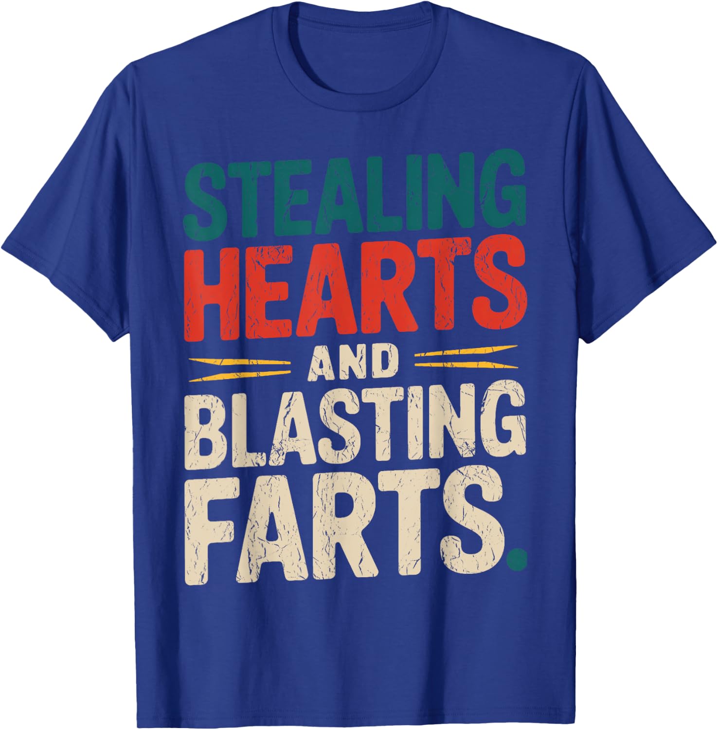 Funny Valentine's Day Stealing Hearts And Blasting Farts T-Shirt - T-Shirt | Royal