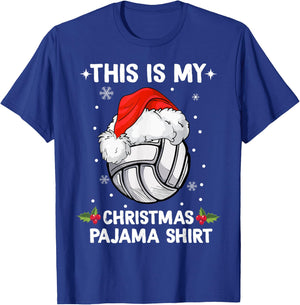 This Is My Christmas Pajama shirt Volleyball Christmas Girls T-Shirt - T-Shirt | Royal