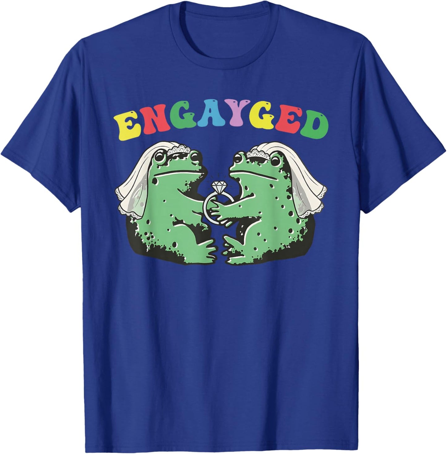 Engayged Funny LGBTQ Engagement Humor T-Shirt - T-Shirt | Royal