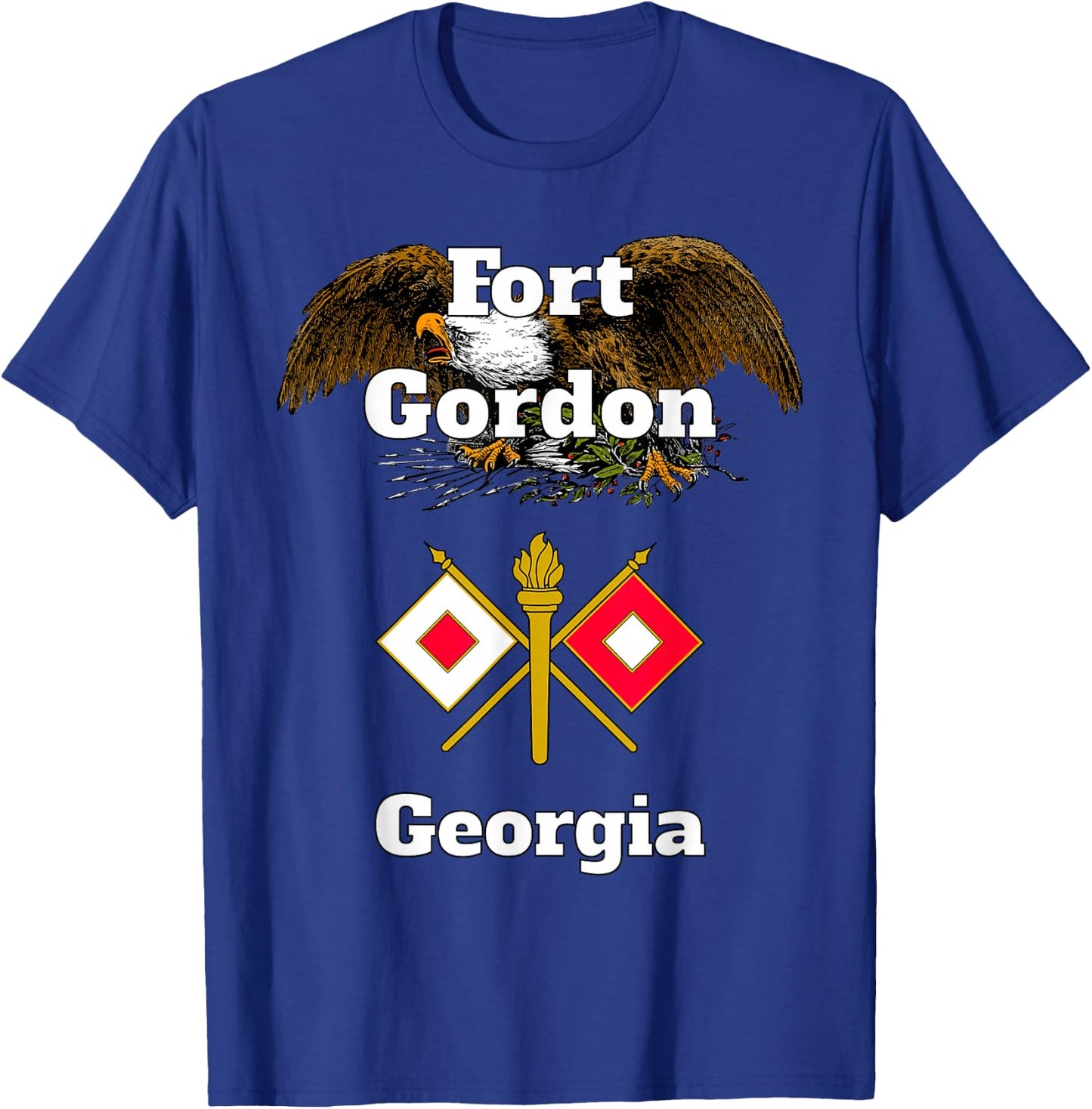 Fort Gordon Signal Branch Military Design design T-Shirt - T-Shirt | Royal