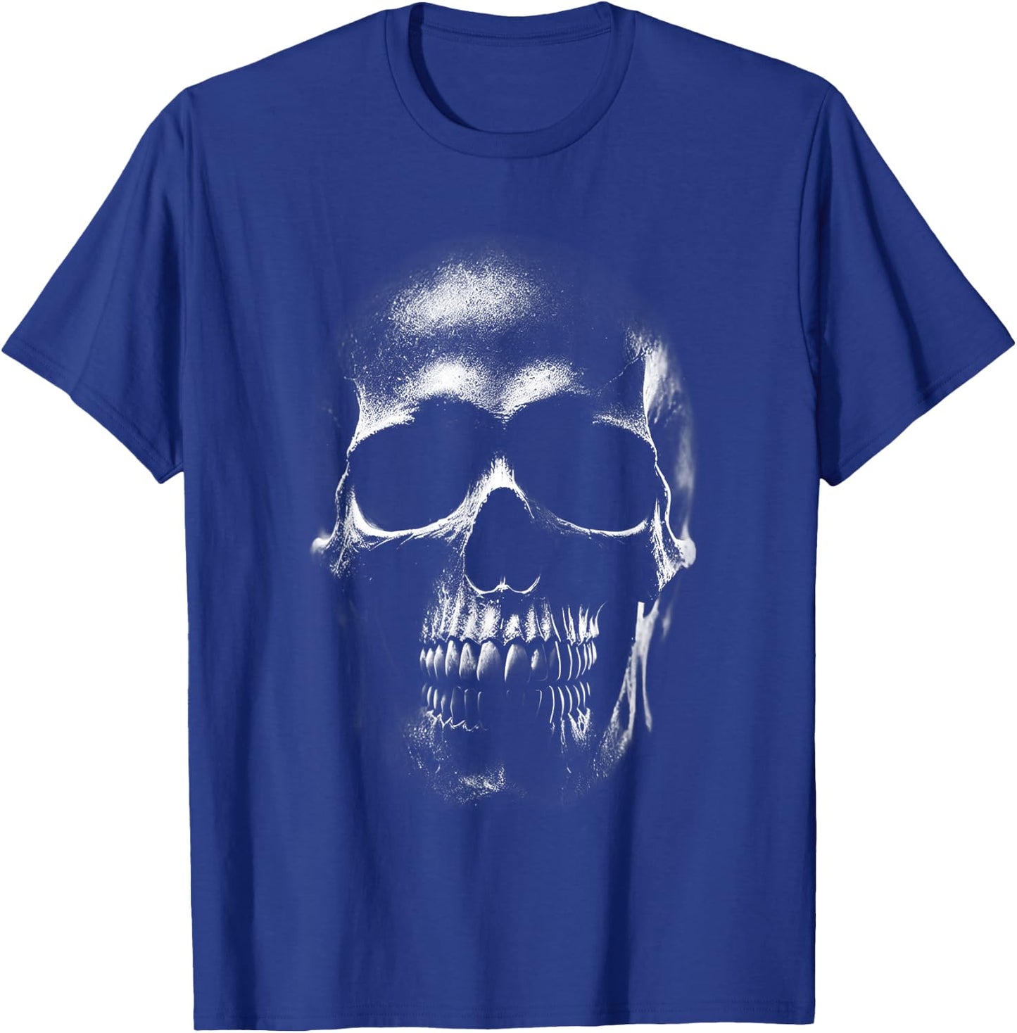 White Skull, Skull, Skeleton, Head T-Shirt - T-Shirt | Royal