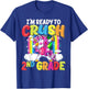 2nd Grade Dabbing Unicorn Back To School Girls T-Shirt - T-Shirt | Royal