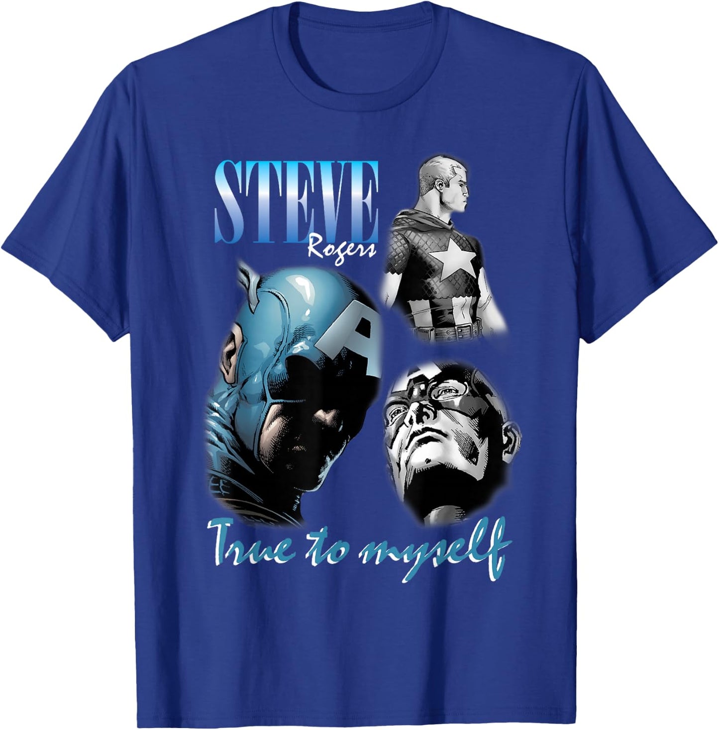 Marvel Steve Rogers Homage Poster T-Shirt - T-Shirt | Royal