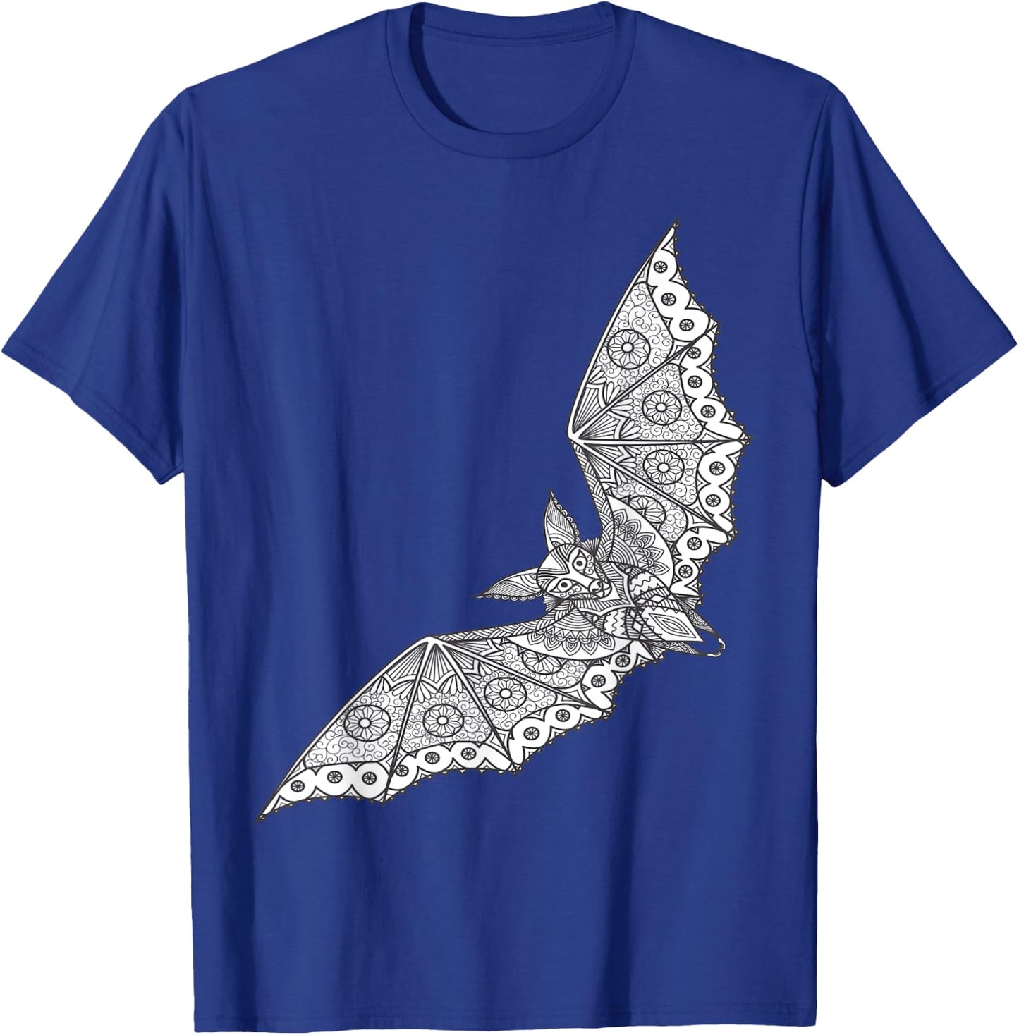 Bat - Color Your Own Colorific Design T-Shirt - T-Shirt | Royal