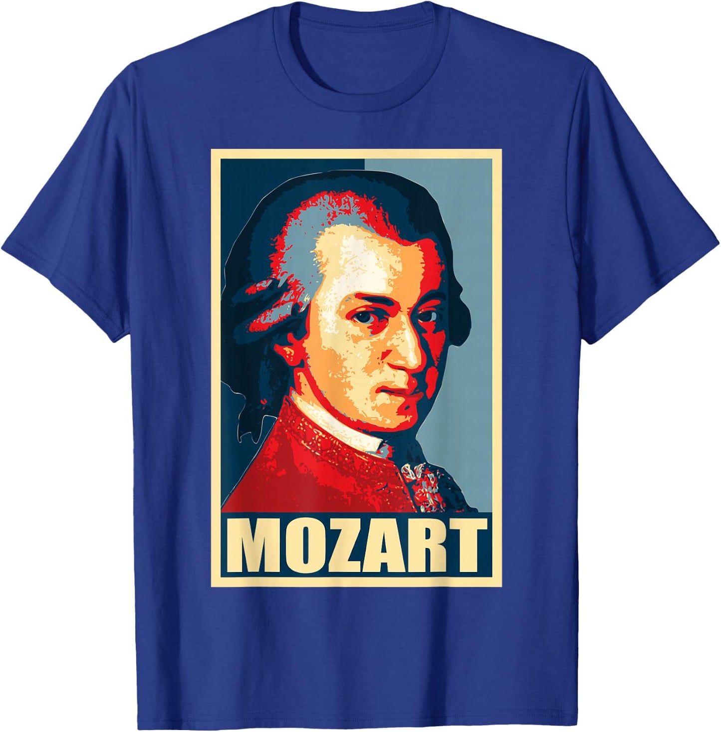Mozart Classical Music Composer Retro T-Shirt - T-Shirt | Royal
