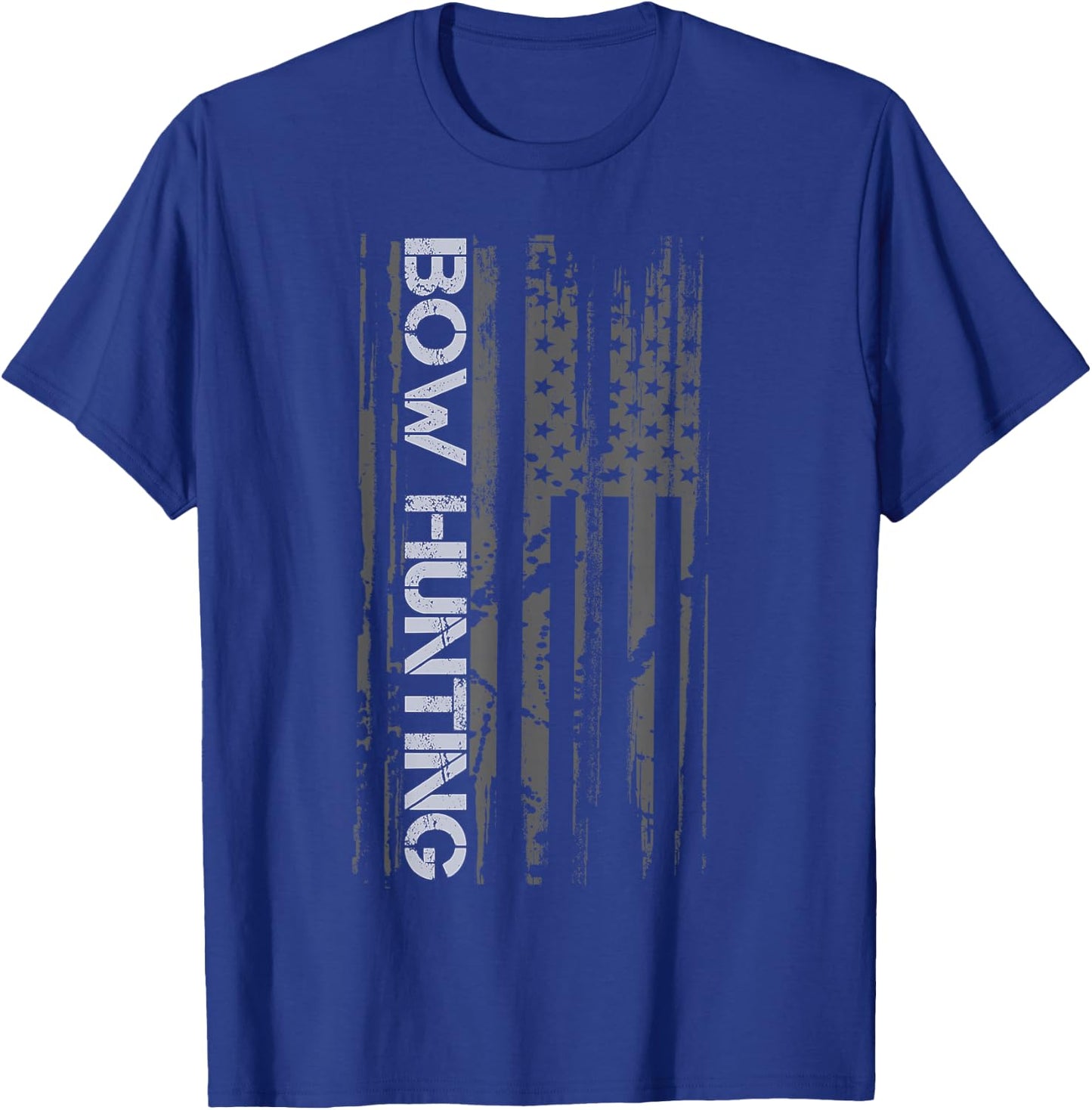 Bow Hunting American Flag Crossbow Deer Hunter Kids Men T-Shirt - T-Shirt | Royal