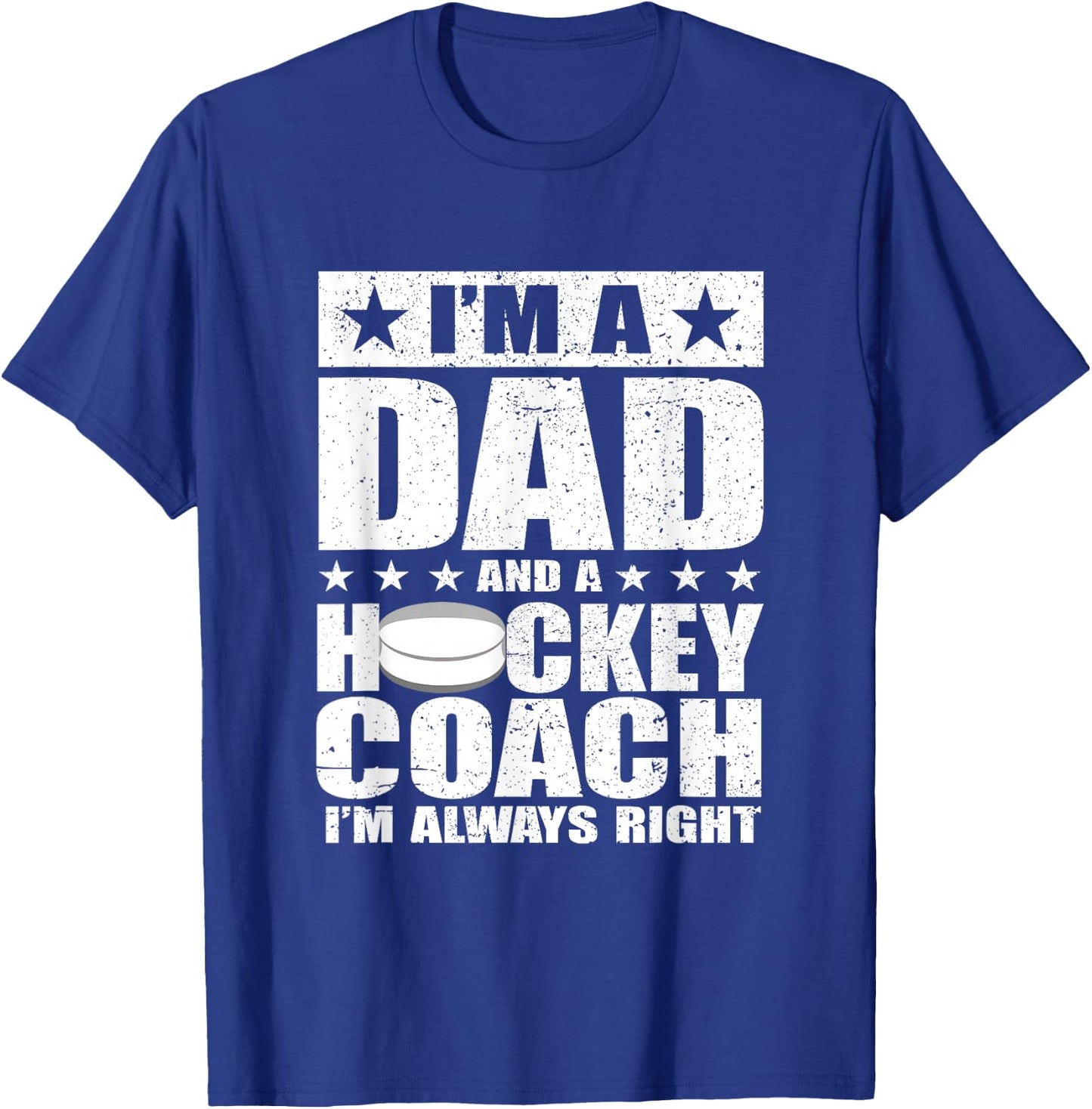 Dad Hockey Coach Fathers Day Shirts Gift from Daughter Son T-Shirt - T-Shirt | Royal