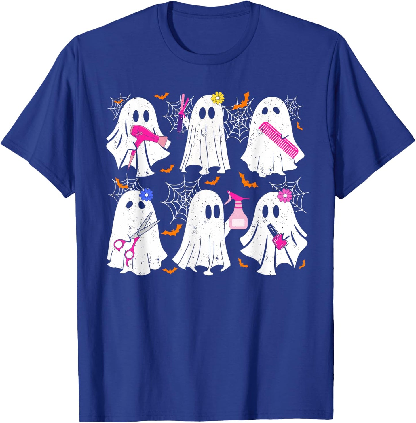 Ghost Hairdressers Halloween Funny Costume Spooky Stylists T-Shirt - T-Shirt | Royal