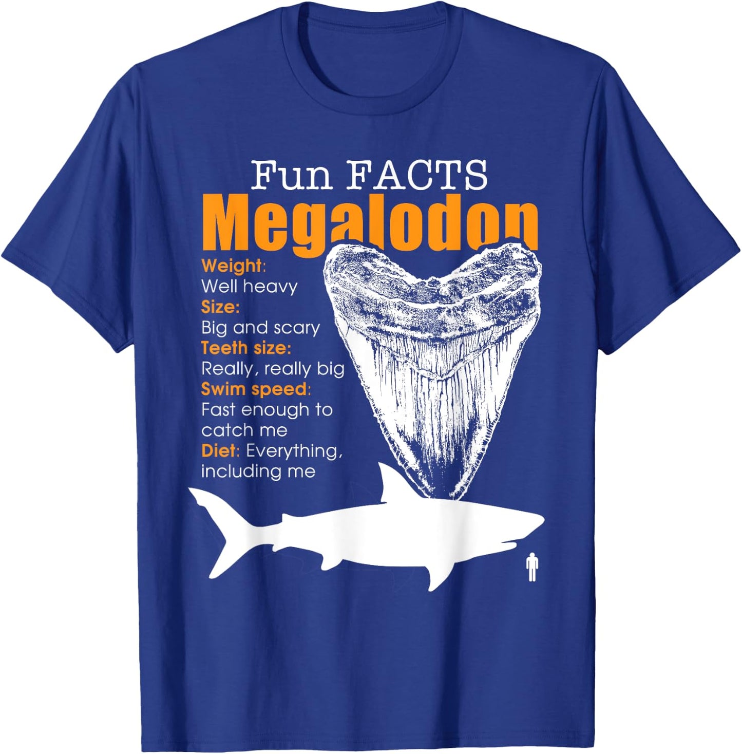 Megalodon , great Gift shark enthusiasts T-Shirt - T-Shirt | Royal