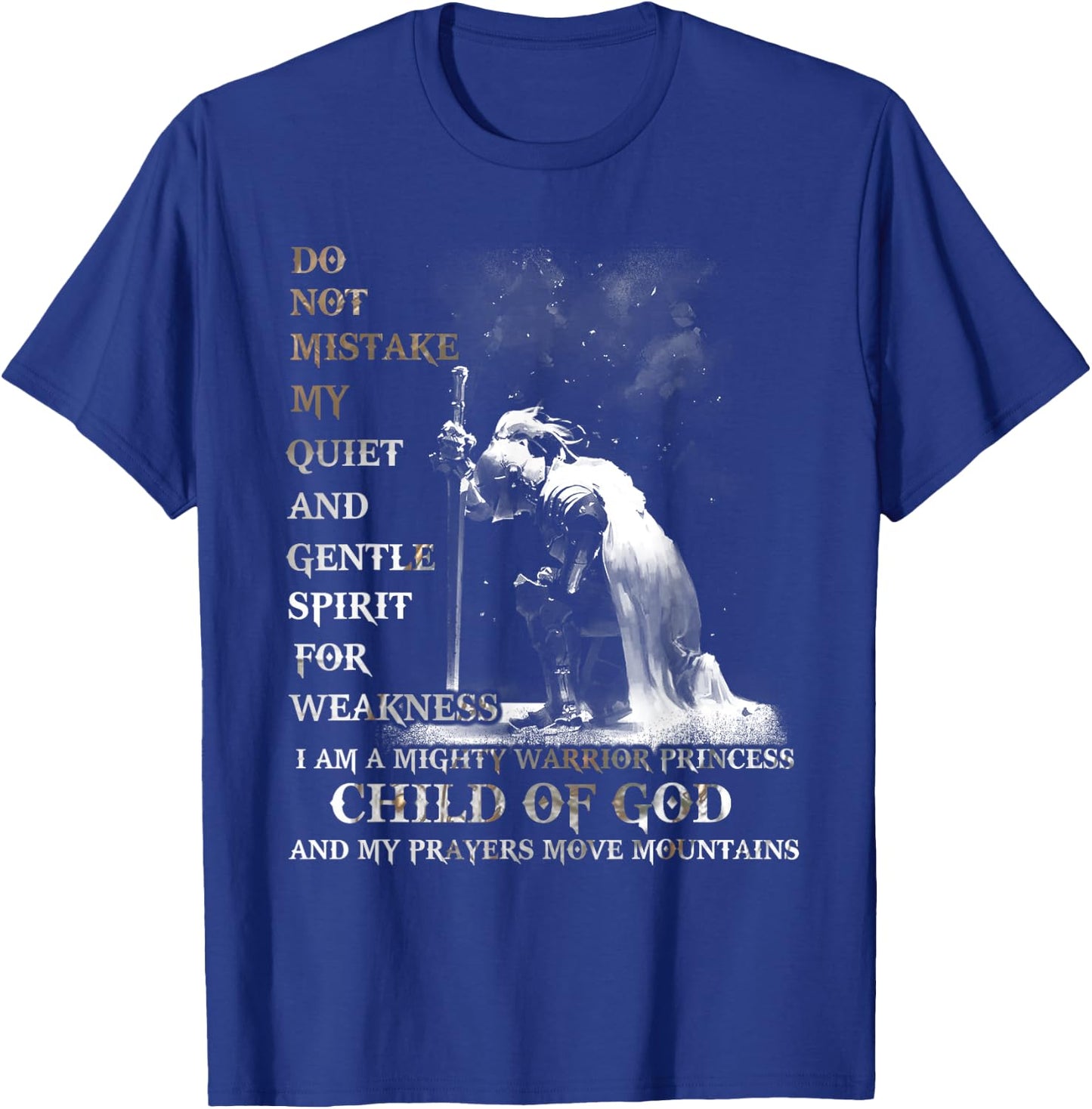 Knight Templar I Am A Child Of God A Warrior Of Christ Shirt T-Shirt - T-Shirt | Royal