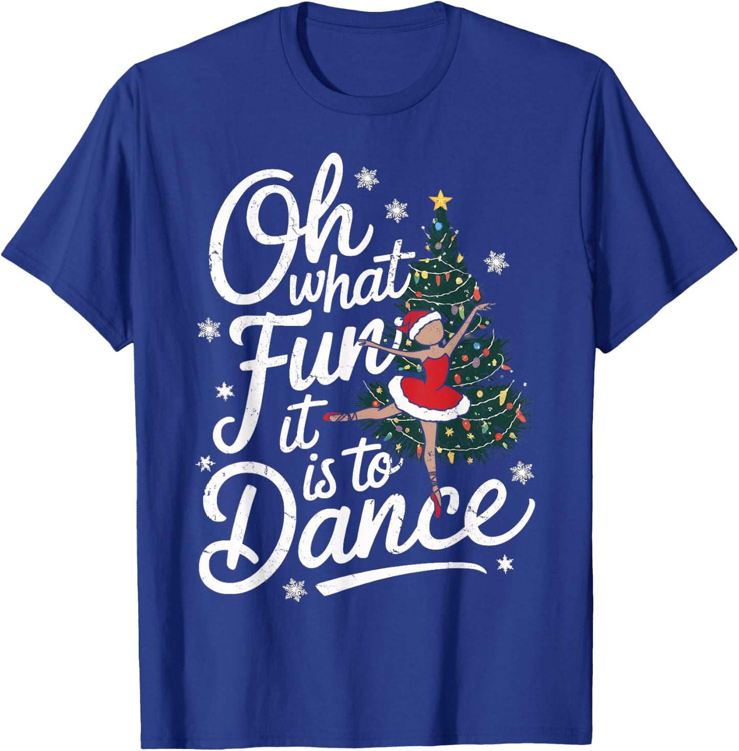 Reindeer Ballet Christmas Dance Oh What Fun It Is To Dance T-Shirt - T-Shirt | Royal