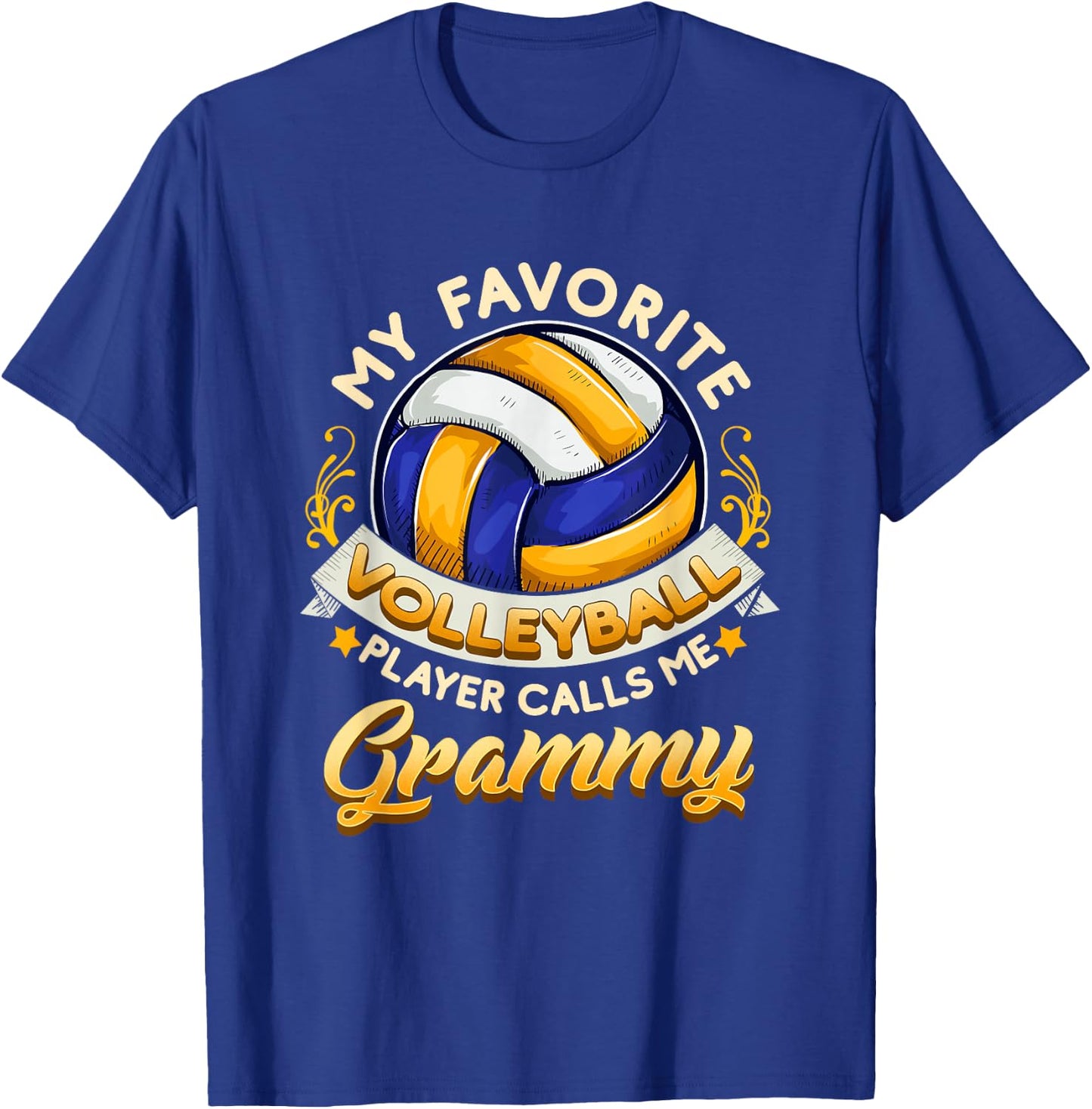 My favorite Volleyball Player Calls Me Grammy Grandma T-Shirt - T-Shirt | Royal