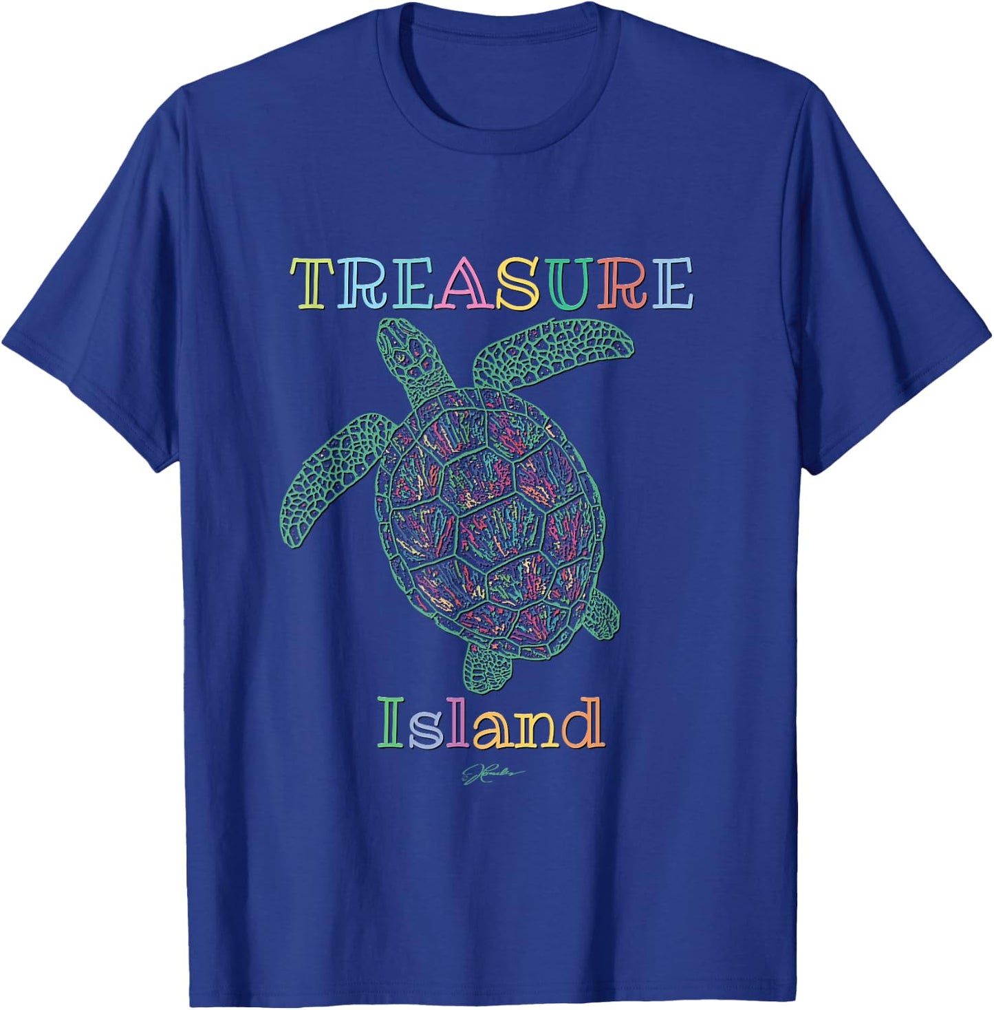 JCombs: Treasure Island, Florida, Sea Turtle T-Shirt - T-Shirt | Royal