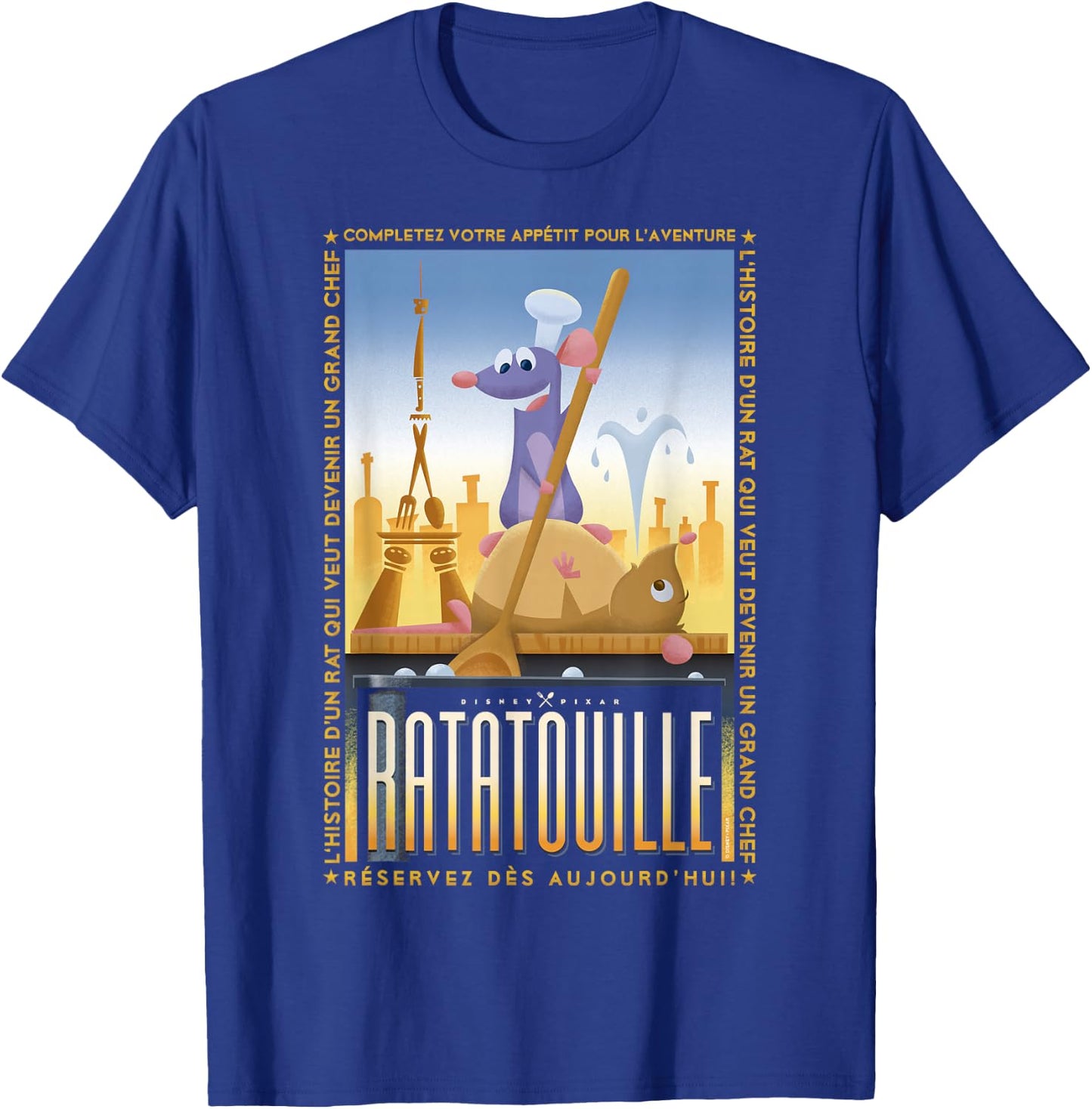 Disney Pixar Ratatouille Remy And Emile Cooking Poster T-Shirt - T-Shirt | Royal