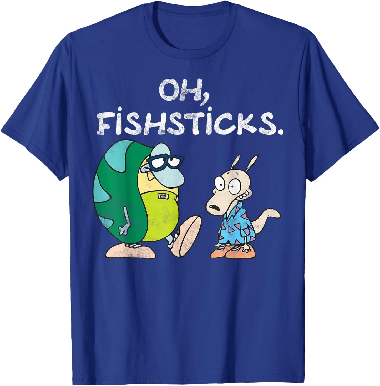 Rocko's Modern Life Filburt and Rocko Oh Fishticks T-Shirt - T-Shirt | Royal