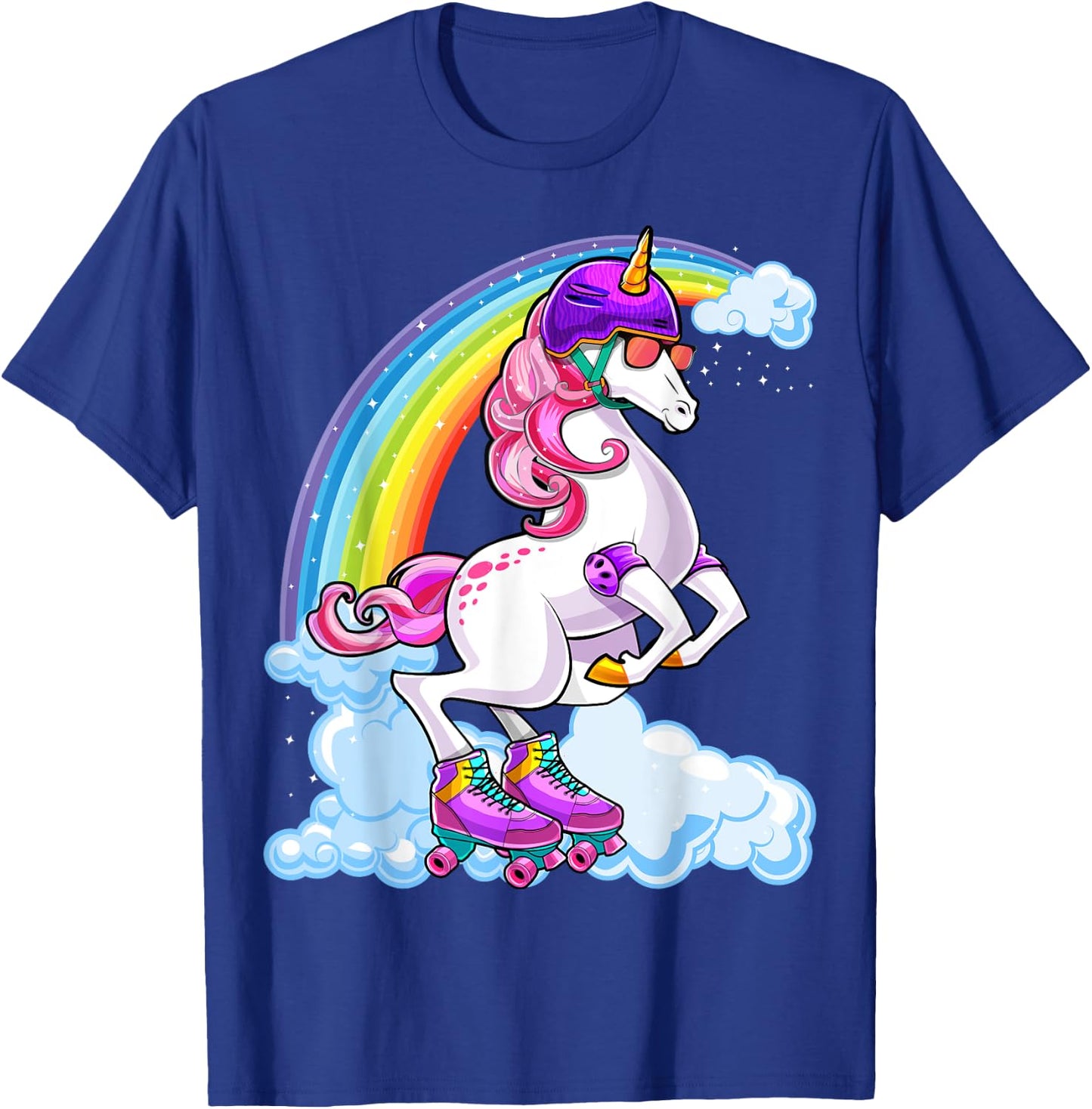 Unicorn Roller Skate Roller Derby Birthday Shirt Girls Gift T-Shirt - T-Shirt | Royal