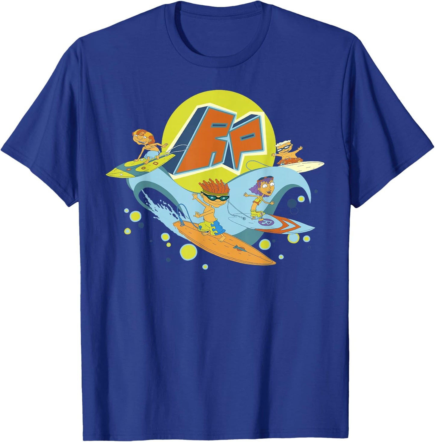 Rocket Power Surfing Group Shot Logo T-Shirt - T-Shirt | Royal