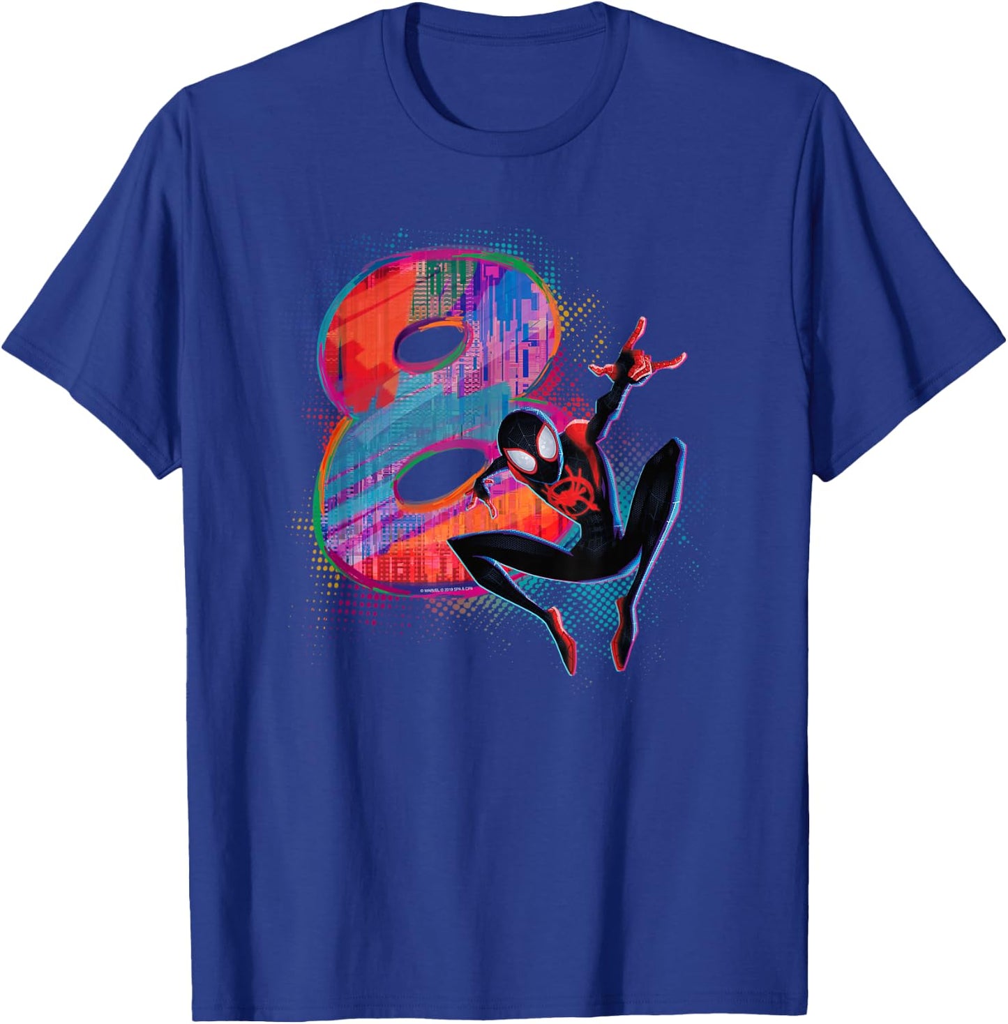 Marvel Spider-Man Miles Morales 8th Birthday Graphic Small T-Shirt - T-Shirt | Royal