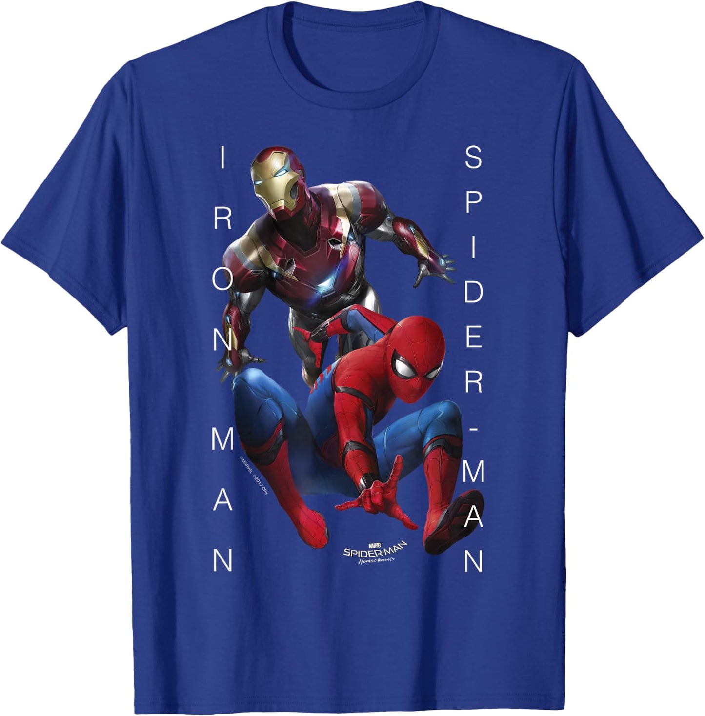 Marvel Spider-Man Homecoming Iron Man The Dream Team T-Shirt - T-Shirt | Royal