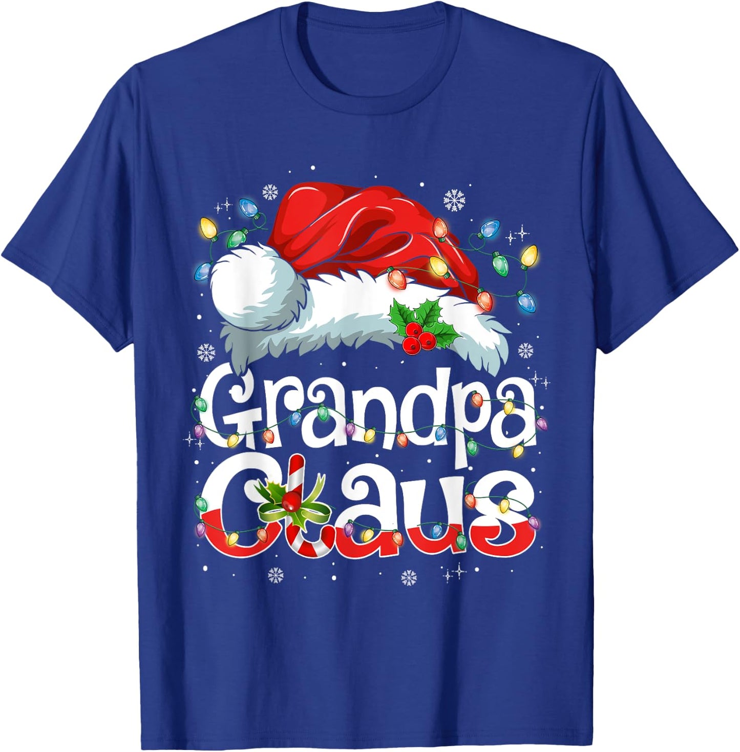 Grandpa Claus Xmas Santa Matching Family Christmas Pajamas T-Shirt - T-Shirt | Royal