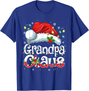 Grandpa Claus Xmas Santa Matching Family Christmas Pajamas T-Shirt - T-Shirt | Royal