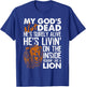 My God's Not Dead Lion Christian Christ Cross Faith T-Shirt - T-Shirt | Royal