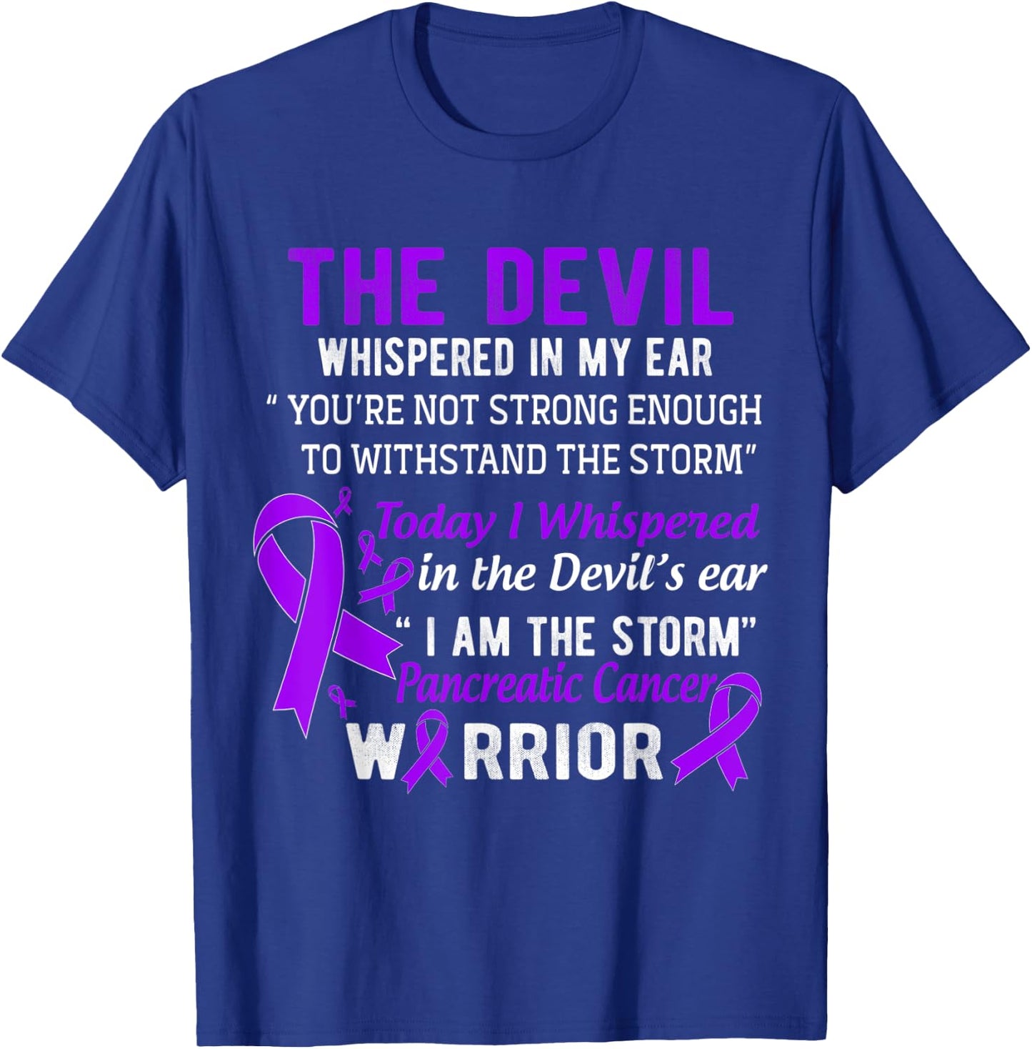 I am the Storm Pancreatic Cancer Warrior T-Shirt - T-Shirt | Royal
