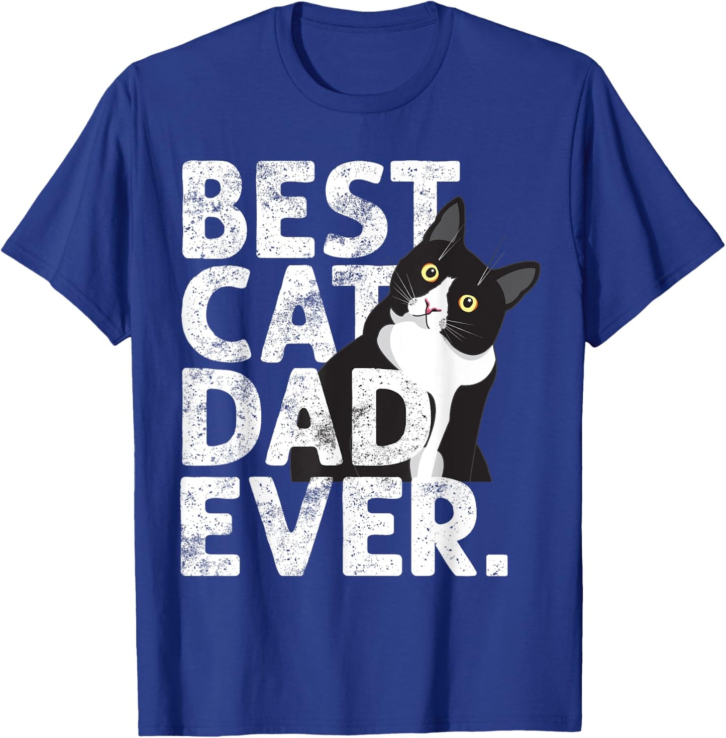 Funny Tuxedo Cat Daddy Father Gift Best Cat Dad Ever Women T-Shirt - T-Shirt | Royal