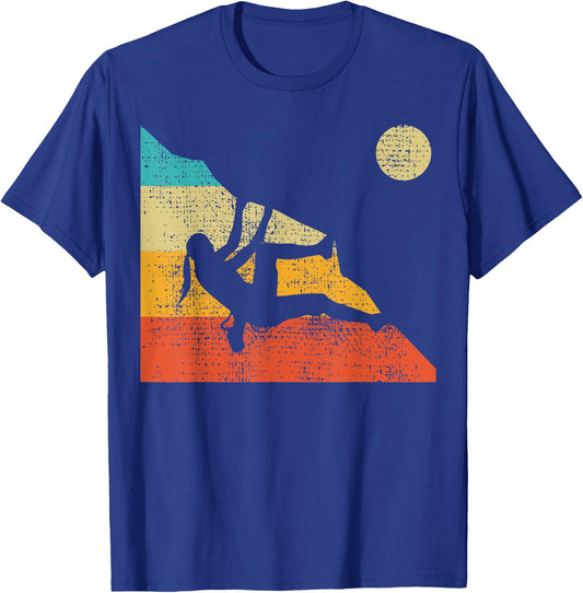 Climbing Bouldering Mountain Free Speed Girl Vintage T-Shirt - T-Shirt | Royal