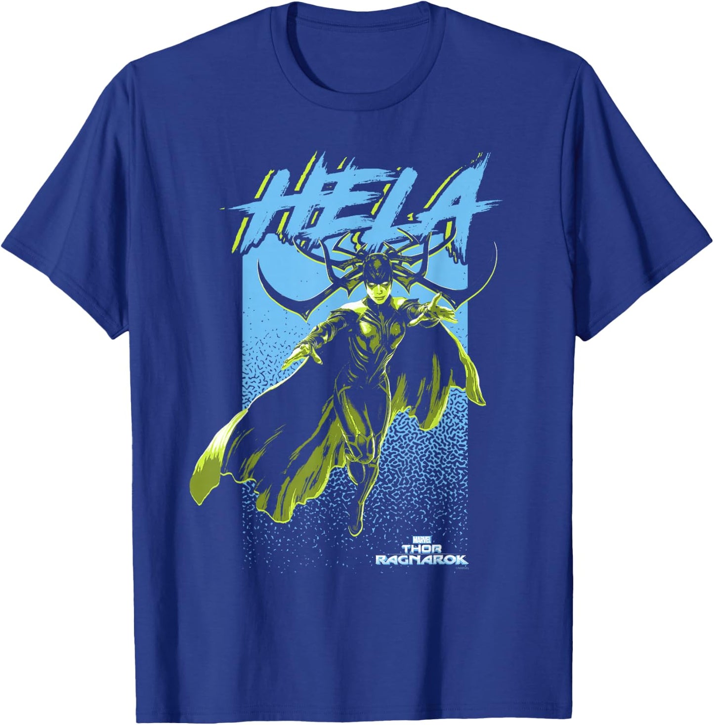 Marvel Thor Ragnarok Hela Retro Color Pop Graphic T-Shirt - T-Shirt | Royal